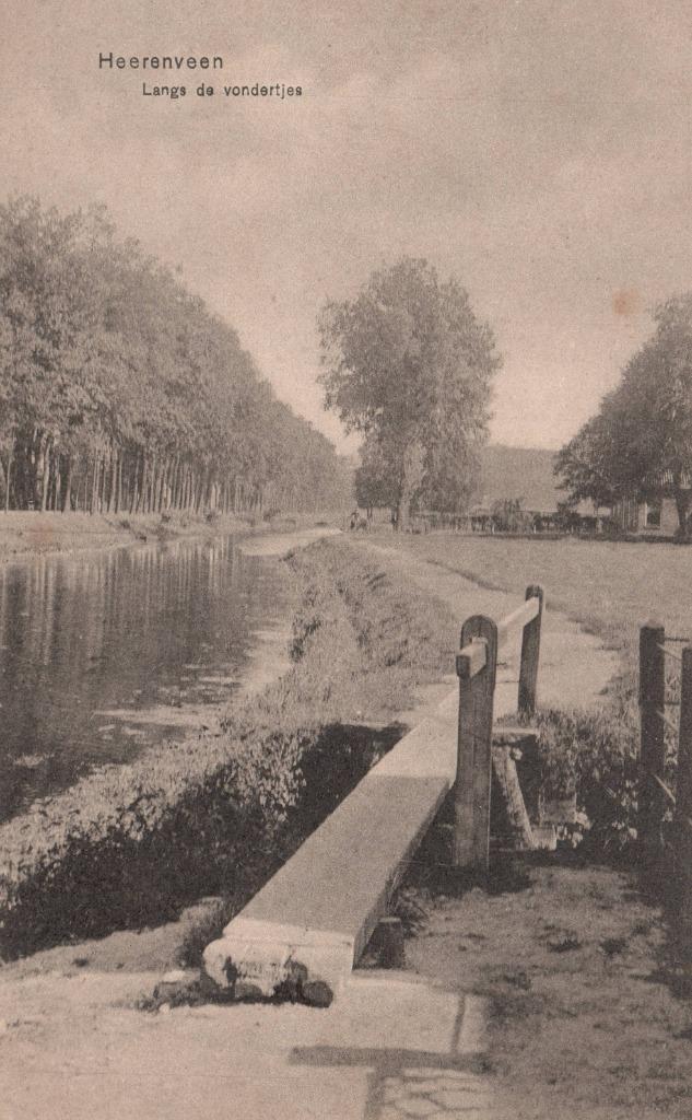 Heerenveen, langs de Vondertjes (Jaren 10) 130004, Verzamelen, Ansichtkaarten | Nederland, Ongelopen, Friesland, Verzenden
