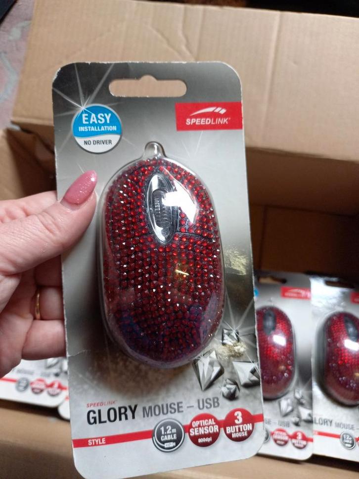Partij Speedlink Glory USB-muis, rood-zwart (SL-6100-BKRD), Computers en Software, Muizen, Nieuw, Ophalen of Verzenden