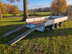 Tridem 3 assige Machinetransporter/ glasresteel 3500 Kg, Auto diversen, Aanhangers en Bagagewagens, Ophalen, Gebruikt