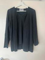 Fabiana Filippi twin set top met vestje maat 42, Zwart, Maat 42/44 (L), Ophalen of Verzenden, Zo goed als nieuw