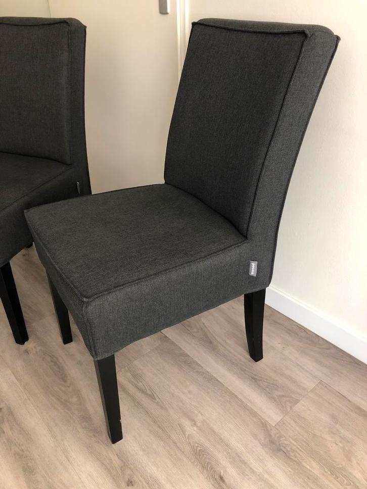 Twee eetkamerstoelen, Huis en Inrichting, Stoelen, Zo goed als nieuw, Twee, Grijs, Ophalen