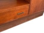 Vintage Wandmeubel Highboard Jaren 60 Teak Fineer Design, Vintage, Gebruikt, 150 tot 200 cm, Ophalen of Verzenden