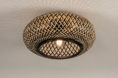 40cm bamboe rotan plafondlamp of riet bed tafel bank lamp, Huis en Inrichting, Lampen | Hanglampen, Nieuw, Minder dan 50 cm, Metaal