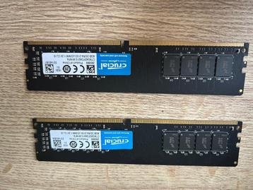 DDR4 2133mhz 16GB crucial (8x2) uddims  beschikbaar voor biedingen