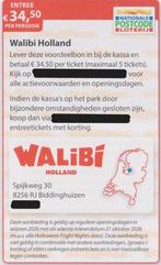 Walibi Holland. Biddinghuizen. Entree € 34,50 p.p. Postcod, Drie personen of meer, Kortingskaart