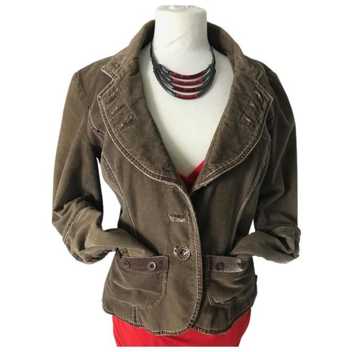 Jasje van Object maat 38, Kleding | Dames, Jasjes, Kostuums en Pakken, Zo goed als nieuw, Jasje, Maat 38/40 (M), Bruin, Ophalen of Verzenden