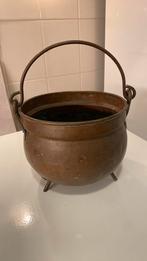 Antieke koperen pot met hengsel, Antiek en Kunst, Antiek | Koper en Brons, Ophalen of Verzenden, Koper