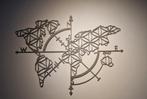 Metalen Wanddecoratie Wereldkaart, Ophalen of Verzenden, Nieuw, Hanger