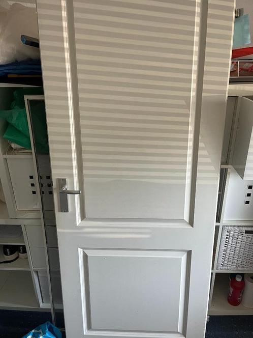 Opdekdeuren, Doe-het-zelf en Verbouw, Deuren en Horren, Gebruikt, Binnendeur, 200 tot 215 cm, Minder dan 80 cm, Hout, Ophalen