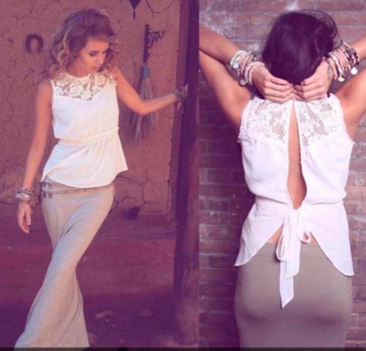 Moost Wanted Zeyneb Topje met mooie open rug, Kleding | Dames, Tops, Gedragen, Maat 36 (S), Wit, Zonder mouw, Verzenden