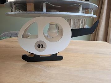 Helicopterlamp zwart, wit, grijs. beschikbaar voor biedingen