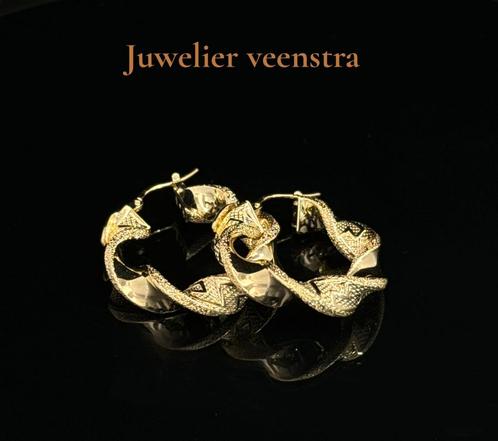 Prachtige Gouden Wokkels - 14 karaat, Sieraden, Tassen en Uiterlijk, Oorbellen, Nieuw, Goud, Ophalen of Verzenden