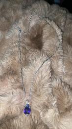 Zilveren ketting met Amethist, Antiek en Kunst, Antiek | Goud en Zilver, Ophalen of Verzenden