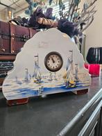 Vintage Delfts Blauw Tafelklok met Zeilschepen, Antiek en Kunst, Ophalen of Verzenden