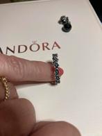 Pandora Bloemenring Maat 16,5, Verzenden, Met edelsteen, Dame, Zilver