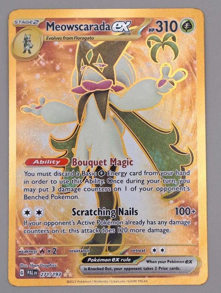 Meowscarada 271/193, Hobby en Vrije tijd, Verzamelkaartspellen | Pokémon, Zo goed als nieuw, Losse kaart, Foil, Ophalen of Verzenden
