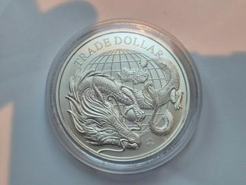 1 oz Zilver: Modern Chinese Trade Dollar 2021. St' Helena. beschikbaar voor biedingen