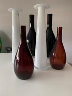 Collectie mooie vazen zwart wit bruin, Overige kleuren, Ophalen of Verzenden, Minder dan 50 cm, Glas