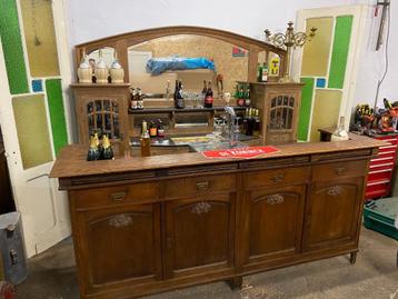 Antiek CAFE interieur, TOOG met BARMEUBEL, VLAAMS 125jr beschikbaar voor biedingen