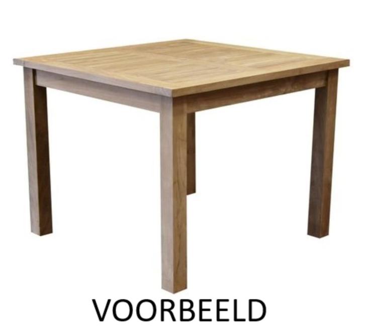 Bella Tuintafel 100x100xH79 cm hout – nieuw in doos, Tuin en Terras, Tuintafels, Nieuw, Vierkant, Hout, Ophalen of Verzenden