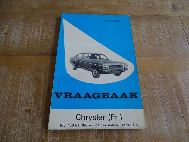 Chrysler 160-160GT-180-2000 Vraagbaak Werkplaatshandboek, Verzenden, Gelezen, Overige merken