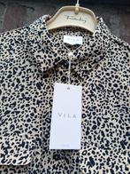 Crème witte panter print blouse Vila Maat S / 36 - Nieuw!, Wit, Vila, Nieuw, Ophalen of Verzenden