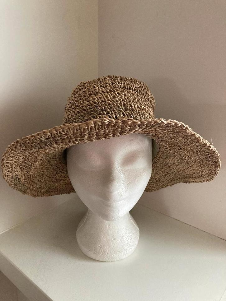 Strooien hoed/zonnehoed - Hatland, Kleding | Dames, Hoeden en Petten, Gedragen, Hoed, 56 of 57 cm (M, 7 of 7⅛ inch), Ophalen of Verzenden