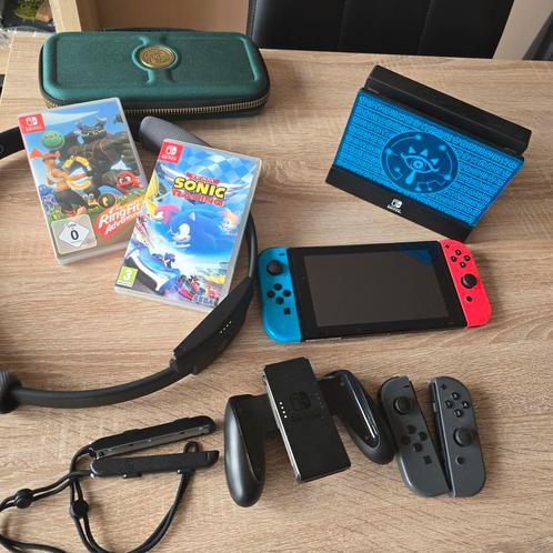 Nintendo Switch + Ringfit & Sonic Racing, Spelcomputers en Games, Games | Nintendo Switch, Gebruikt, Avontuur en Actie, 3 spelers of meer