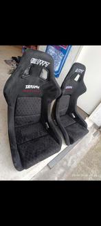 2x Kuipstoelen zwart alcantara stof, Auto diversen, Autosport-onderdelen, Ophalen of Verzenden, Zo goed als nieuw