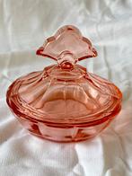 Antieke rosaline poederdoos / sieraadendoosje, Antiek en Kunst, Antiek | Glas en Kristal, Ophalen of Verzenden