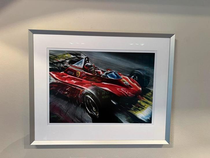 Ferrari F1 Litho Andrea Del Pesco - Gesigneerd, Antiek en Kunst, Kunst | Schilderijen | Abstract, Ophalen of Verzenden