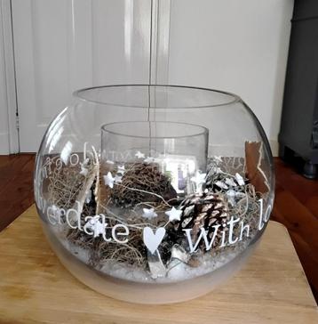 Rivièra Maison - grote windlicht, gevuld met kerstdecoratie, beschikbaar voor biedingen