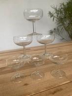 Set van 6 champagne coupe of cocktail glazen, Ophalen of Verzenden, Zo goed als nieuw, Overige typen
