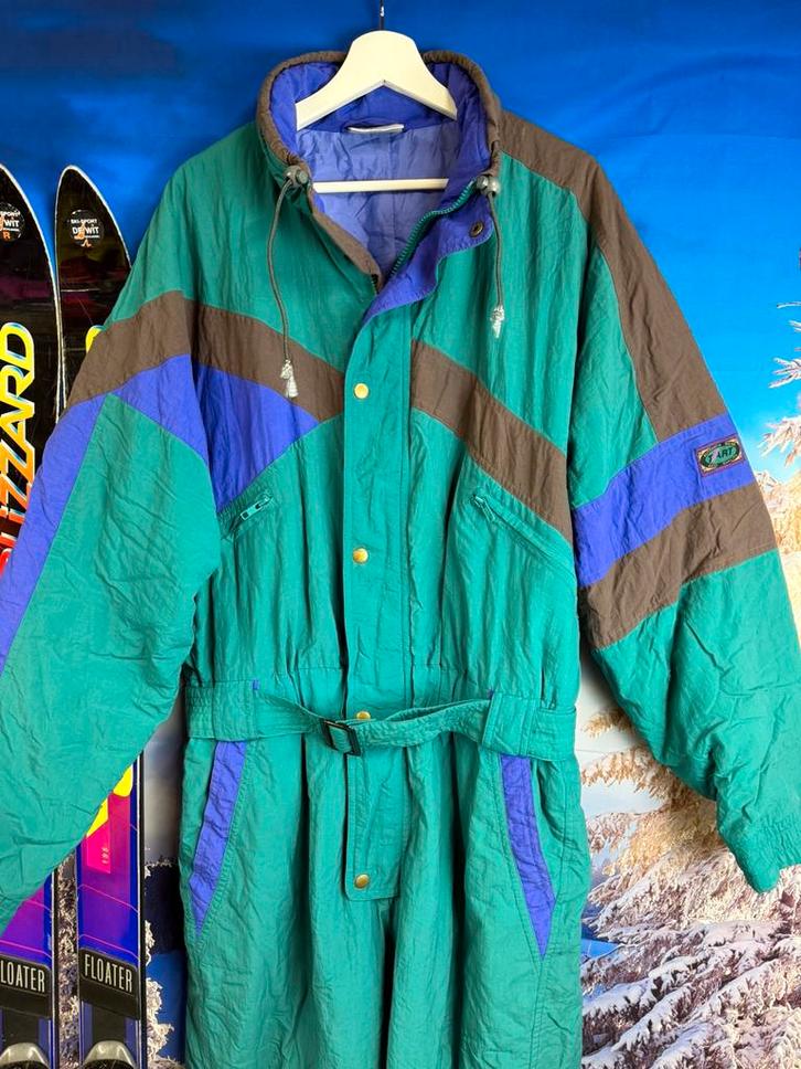Vintage Fout Skipak van Tart maat 54 / L, Kleding | Heren, Wintersportkleding, Zo goed als nieuw, Pak, Maat 52/54 (L), Ophalen of Verzenden
