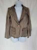 Stoer grijs-bruinig jasje mt M merk Perla Nera, Maat 38/40 (M), Bruin, ., Ophalen of Verzenden