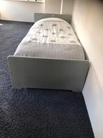 1 persoon bed met lade en lattenbodem, Huis en Inrichting, Slaapkamer | Bedden, Overige materialen, Grijs, 90 cm, Gebruikt