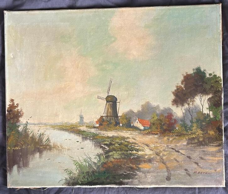 Landschap, Antiek en Kunst, Kunst | Schilderijen | Klassiek, Ophalen of Verzenden
