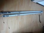 hanglamp in hoek met 2 tl buizen (207,5 cm. bij 197,5 cm.), Huis en Inrichting, Lampen | Hanglampen, Ophalen, Gebruikt