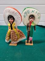 -	Stel mexico poppen vintage jaren 60, Verzamelen, Ophalen of Verzenden