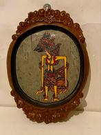 Indonesisch houten wandbord met Wajang  Java Bali Indonesië, Antiek en Kunst, Kunst | Beelden en Houtsnijwerken, Ophalen of Verzenden