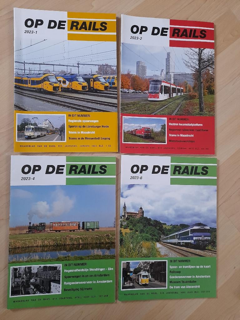 TIJDSCHRIFT  OP DE RAILS 2023 nummer 1, 2, 4, 6 tm 12, Ophalen of Verzenden, Zo goed als nieuw, Overige typen