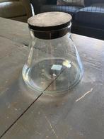 e29 - mooie, glazen bloempot, doorsnede onder 19 cm, doorsne, Overige materialen, Gebruikt, Rond, Ophalen of Verzenden
