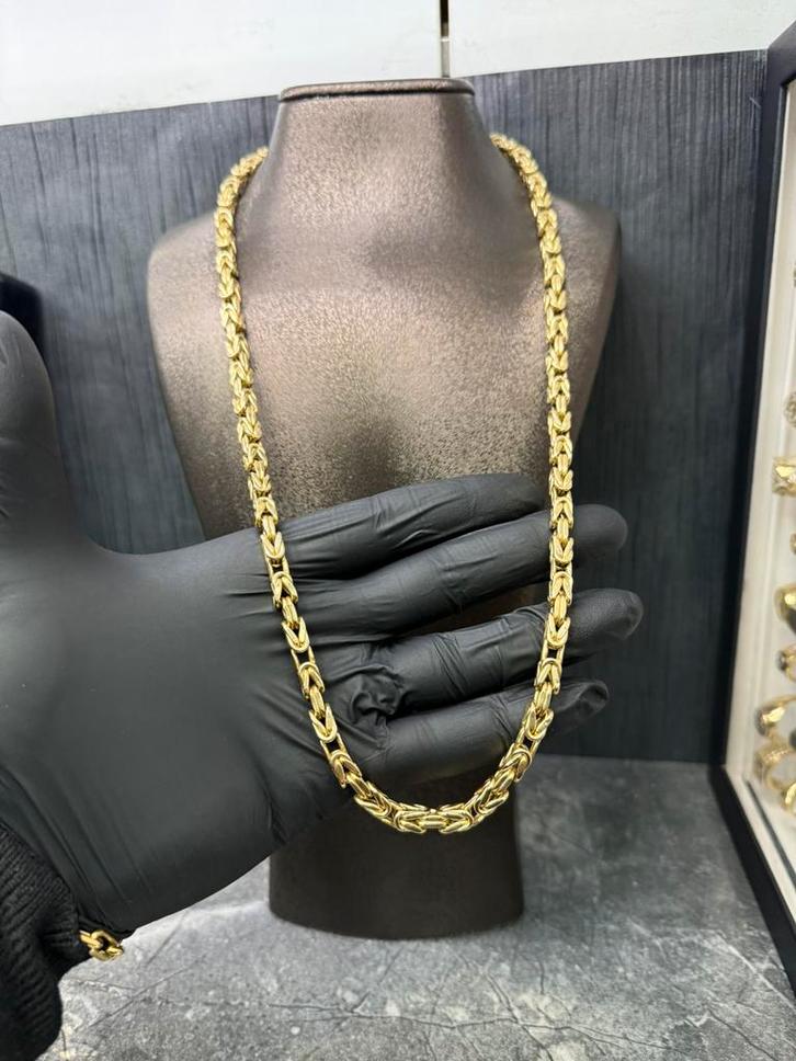 Prachtige 14k gouden koningsketting 70 cm 5.5 mm, Sieraden, Tassen en Uiterlijk, Kettingen, Zo goed als nieuw, Goud, Goud, Ophalen of Verzenden