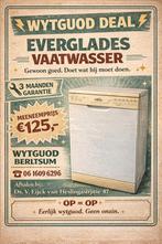Everglades vaatwasser - vrijstaand - garantie - afhaalprijs, Witgoed en Apparatuur, Ophalen, Q, 85 tot 90 cm, Q