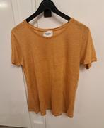 Second Female mosterdgeel linnen t-shirt - M, Maat 38/40 (M), Second Female, Overige kleuren, Ophalen of Verzenden