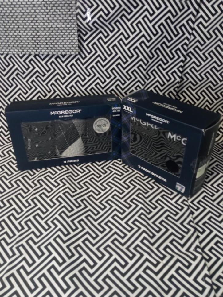 McGregor Boxer 2-Pack XXL + Sokken 43-46  - Nieuw, Kleding | Heren, Ondergoed, Boxer, Zwart, Verzenden