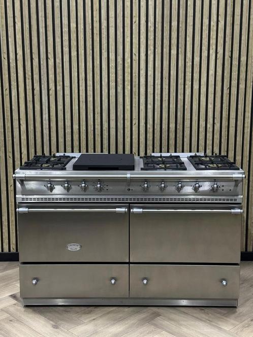 Prachtige Lacanche Inox 140cm Gas met Grote Dubbele Oven, Witgoed en Apparatuur, Fornuizen, Elektrisch, 5 kookzones of meer, Grill