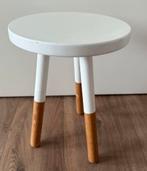 Mooi houten krukje – wit & houtkleur, Ophalen of Verzenden, Gebruikt, Hout