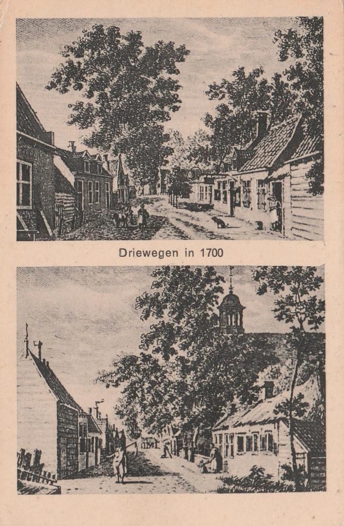 DRIEWEGEN In 1700, Verzamelen, Ansichtkaarten | Nederland, Gelopen, Zeeland, 1920 tot 1940, Verzenden