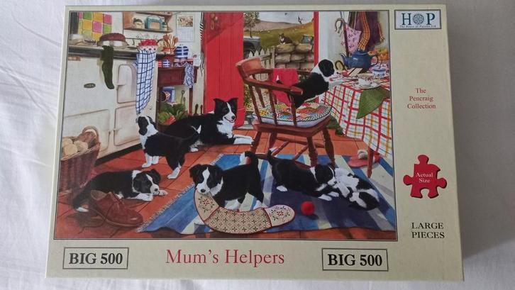Honden Puzzel - Mum's Helpers - 500 stukjes, Hobby en Vrije tijd, Denksport en Puzzels, Zo goed als nieuw, Legpuzzel, 500 t/m 1500 stukjes